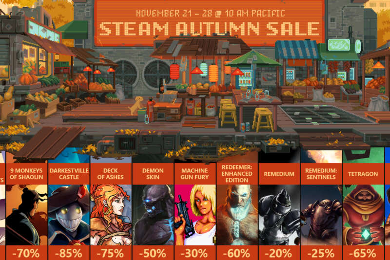 11 of our games are taking part in the Steam Autumn Sale!